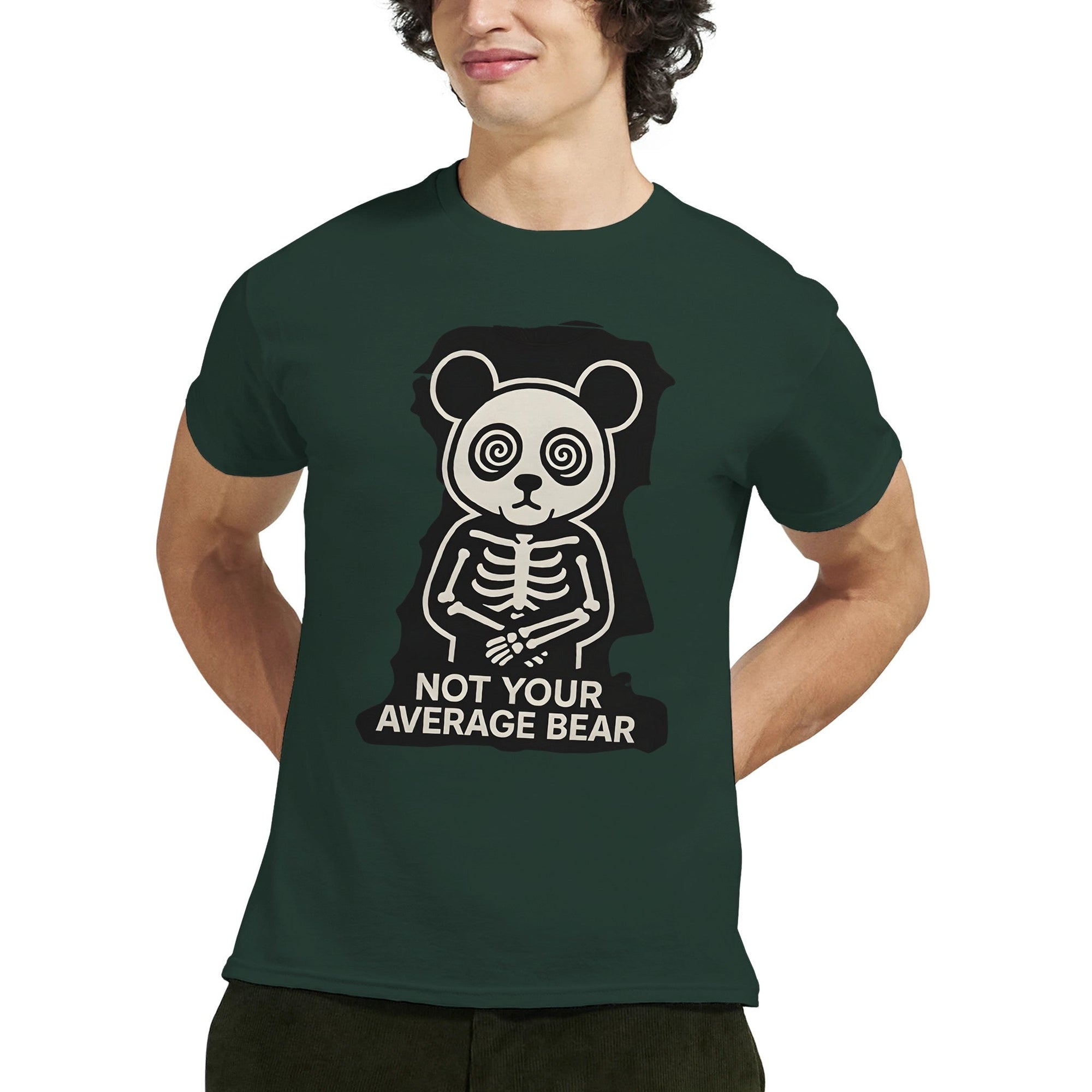Crazy Panda T-shirt “Not Your Average Bear” – Tee - shirt Graphique Unisexe, Style Streetwear Panda Fou, Mode Dément - maddpanda