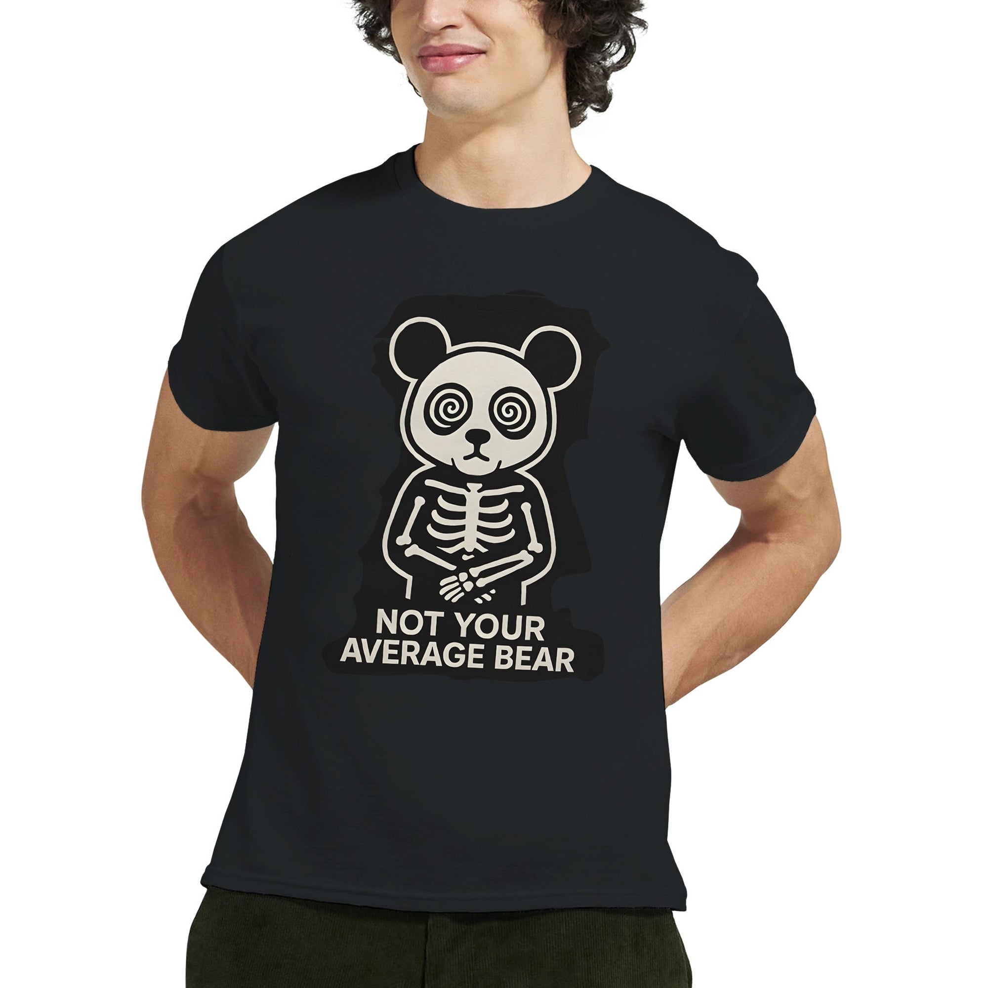 Crazy Panda T-shirt “Not Your Average Bear” – Tee - shirt Graphique Unisexe, Style Streetwear Panda Fou, Mode Dément - maddpanda