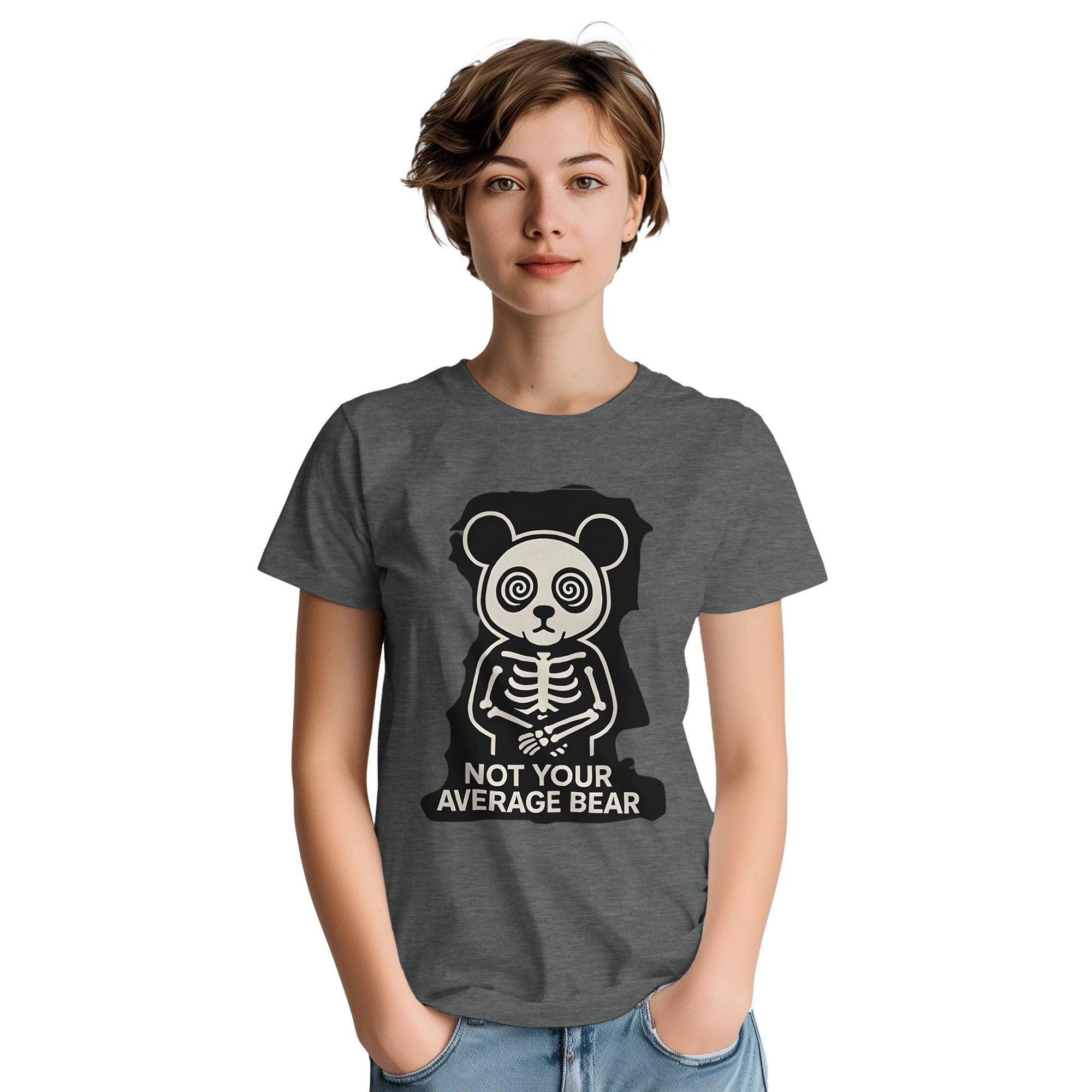 Crazy Panda T-shirt “Not Your Average Bear” – Tee - shirt Graphique Unisexe, Style Streetwear Panda Fou, Mode Dément - maddpanda
