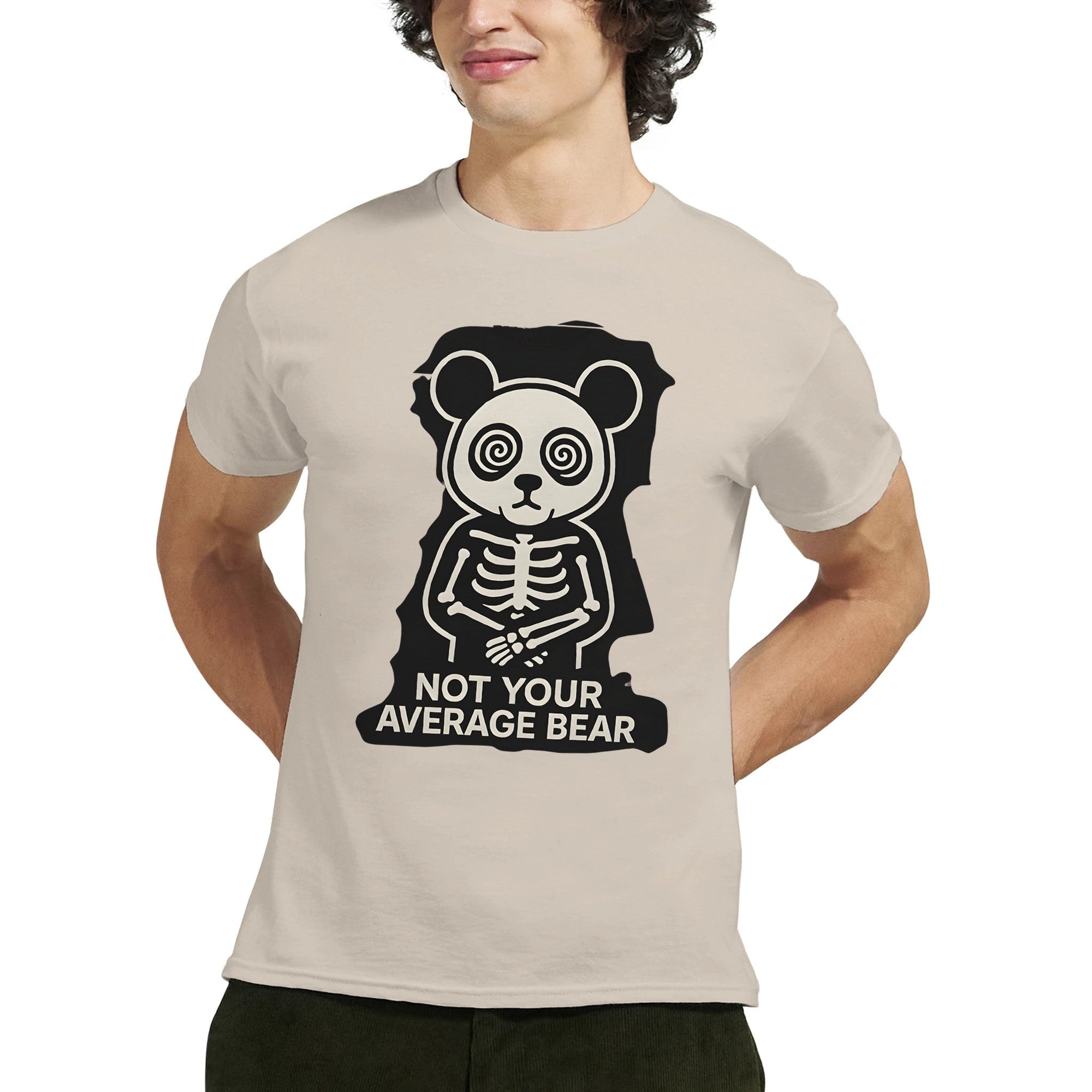 Crazy Panda T-shirt “Not Your Average Bear” – Tee - shirt Graphique Unisexe, Style Streetwear Panda Fou, Mode Dément - maddpanda