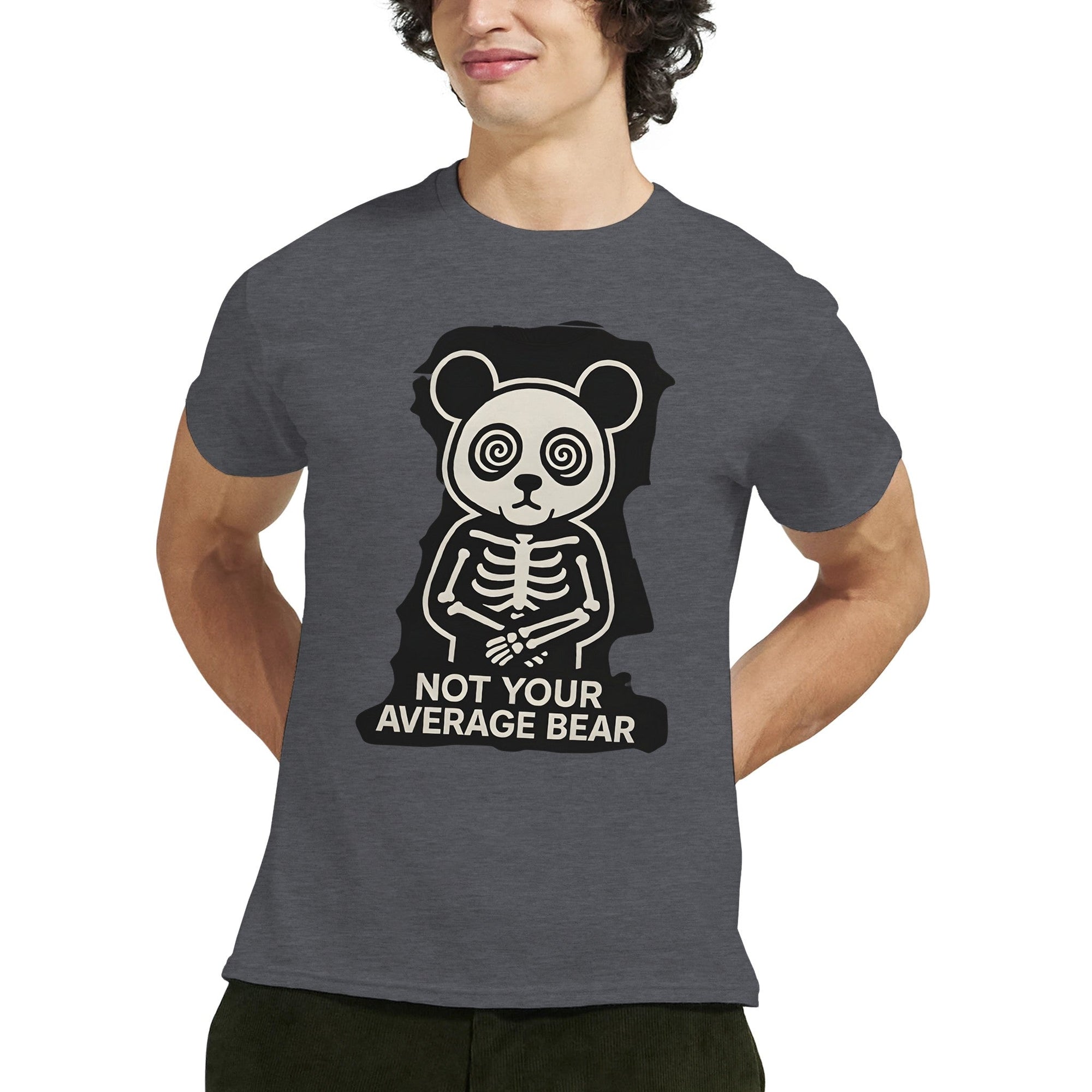 Crazy Panda T-shirt “Not Your Average Bear” – Tee - shirt Graphique Unisexe, Style Streetwear Panda Fou, Mode Dément - maddpanda