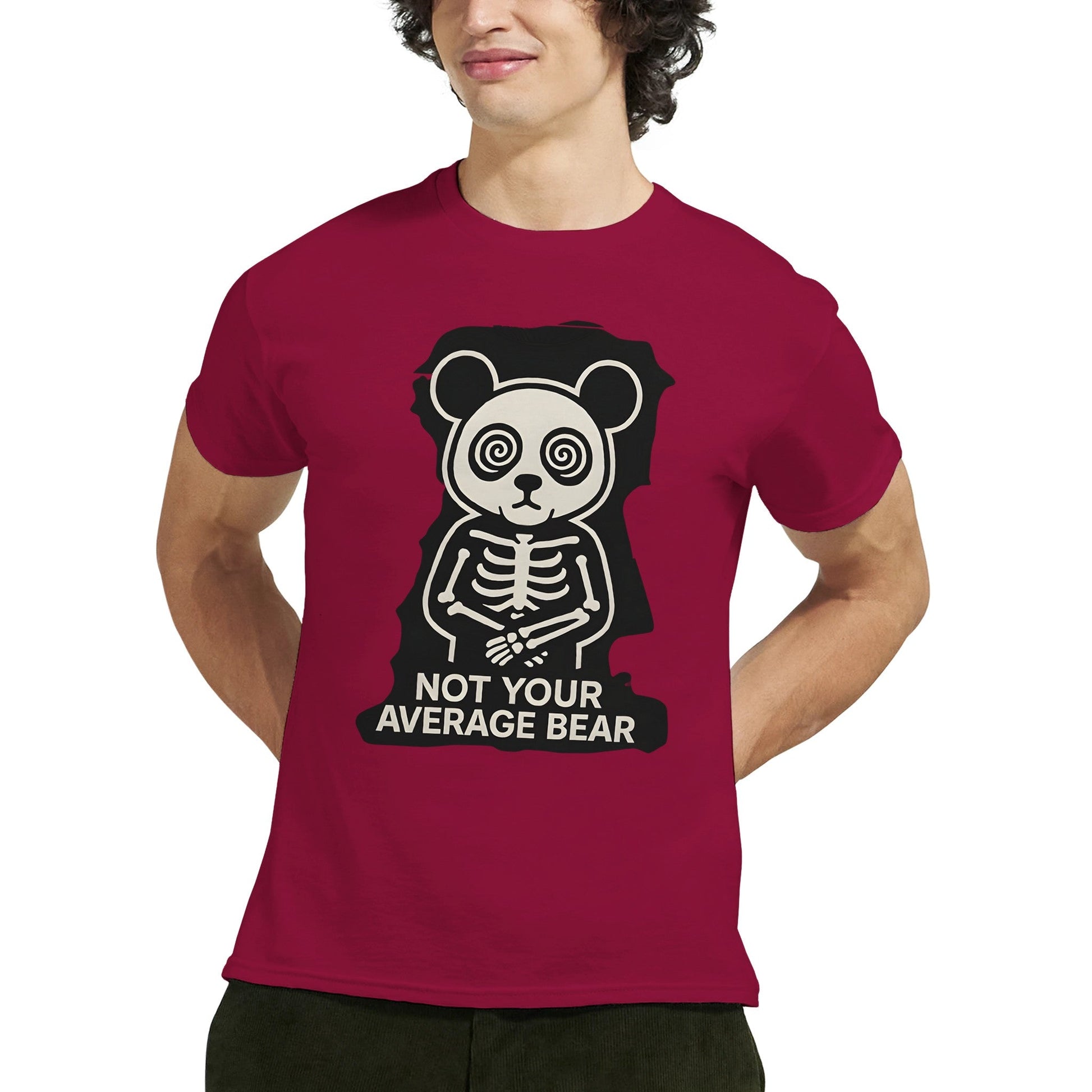 Crazy Panda T-shirt “Not Your Average Bear” – Tee - shirt Graphique Unisexe, Style Streetwear Panda Fou, Mode Dément - maddpanda