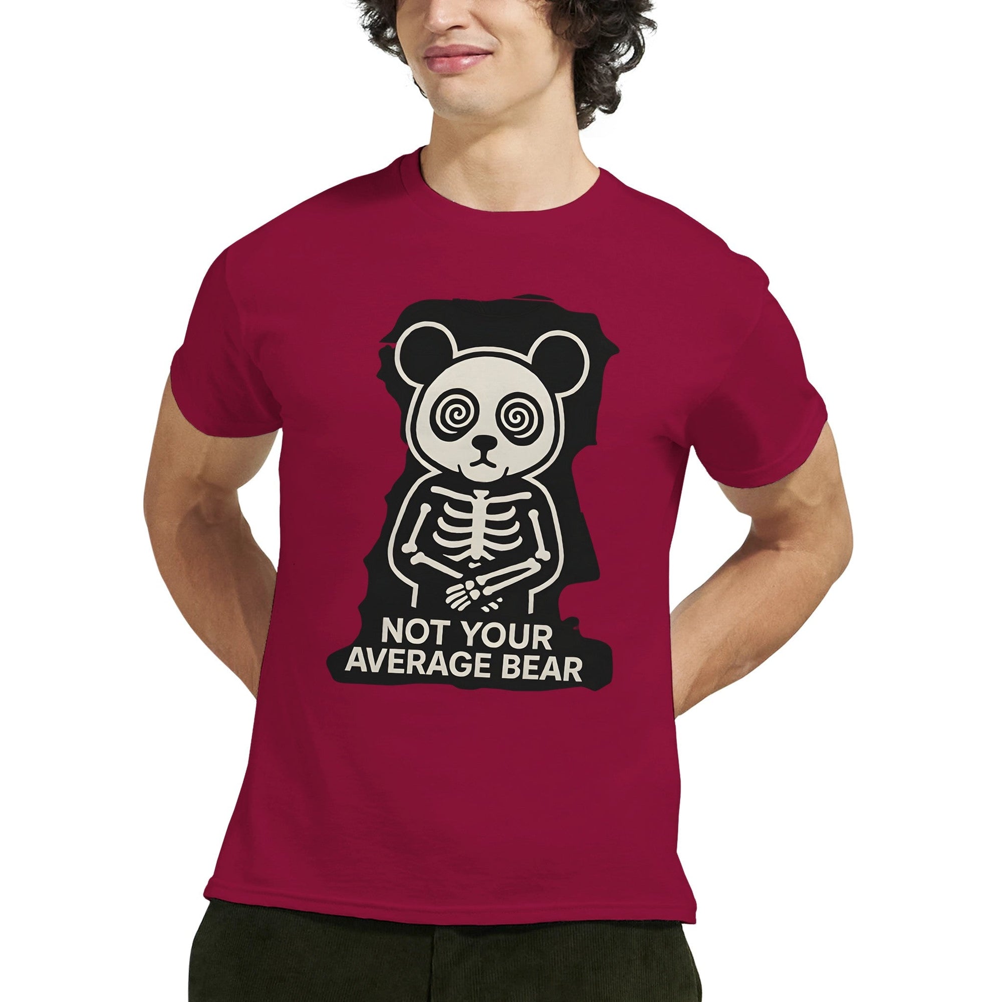 Crazy Panda T-shirt “Not Your Average Bear” – Tee - shirt Graphique Unisexe, Style Streetwear Panda Fou, Mode Dément - maddpanda