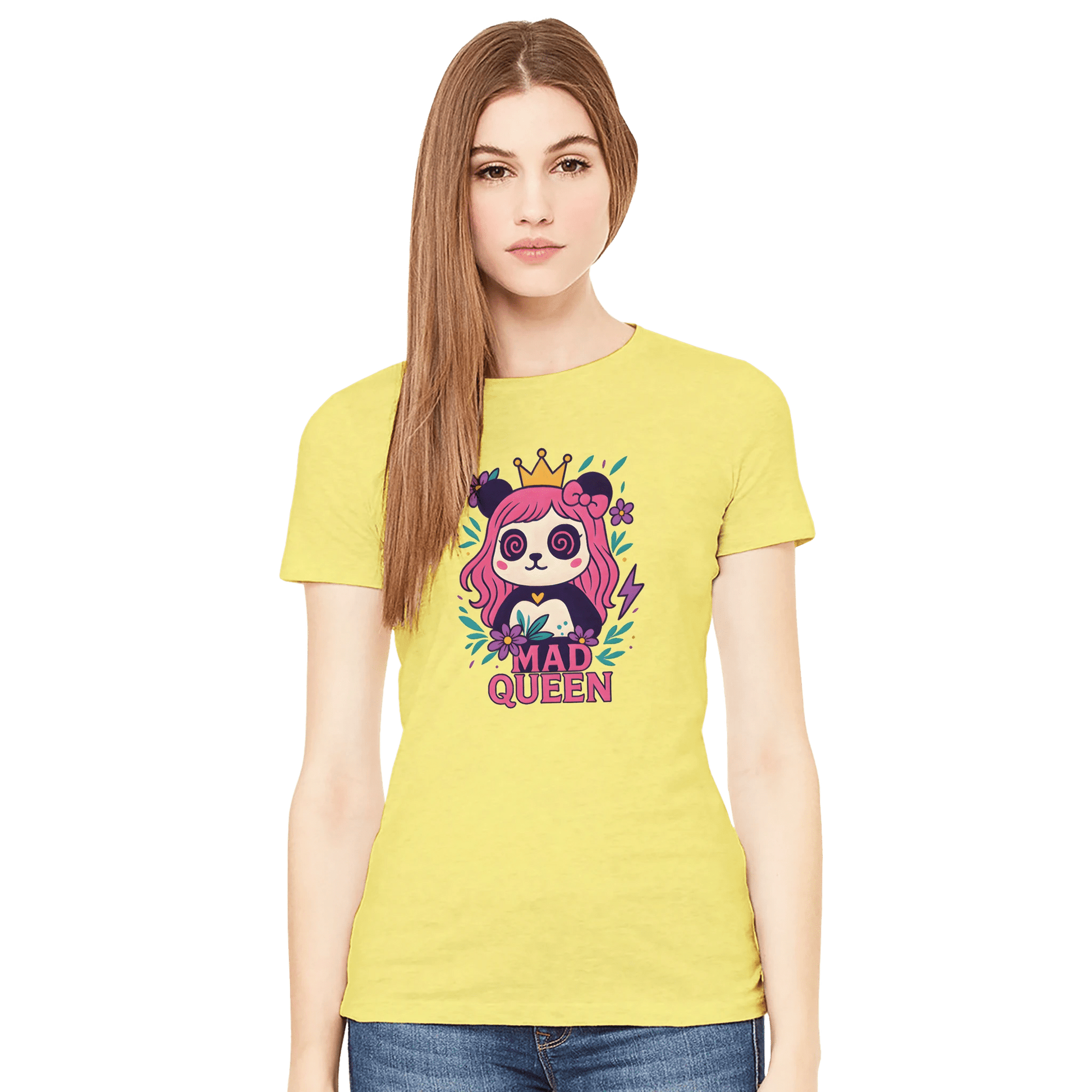 MaddPanda Women's Premium Crew Neck T-Shirt – 100% Airlume Cotton - maddpanda