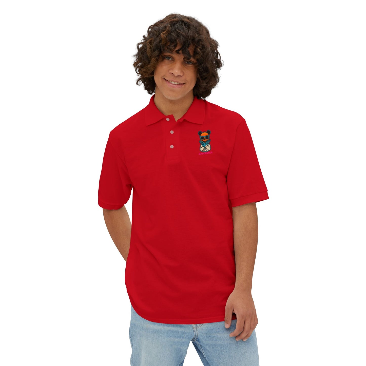 Polo Shirt with Unique Design - Men's Piqué - maddpanda