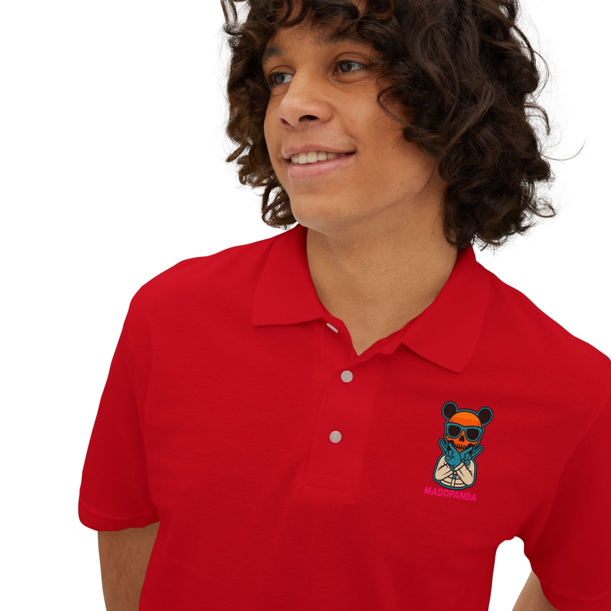 Polo Shirt with Unique Design - Men's Piqué - maddpanda