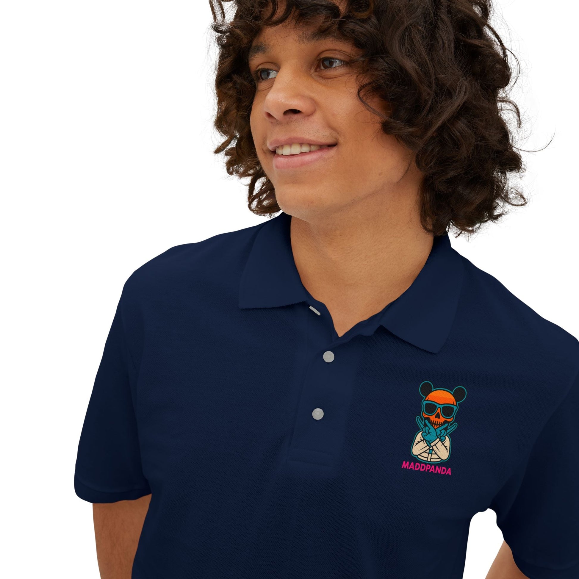 Polo Shirt with Unique Design - Men's Piqué - maddpanda