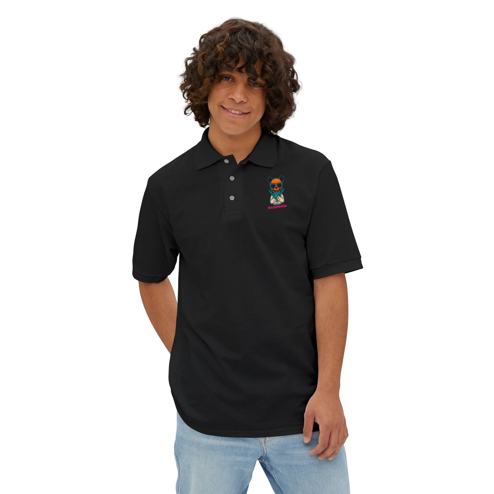 Polo Shirt with Unique Design - Men's Piqué - maddpanda