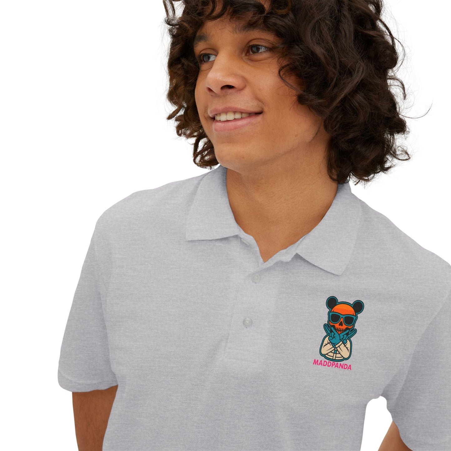 Polo Shirt with Unique Design - Men's Piqué - maddpanda